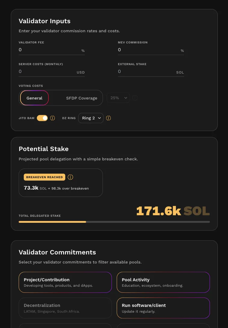 Solana Pools Advisor demo